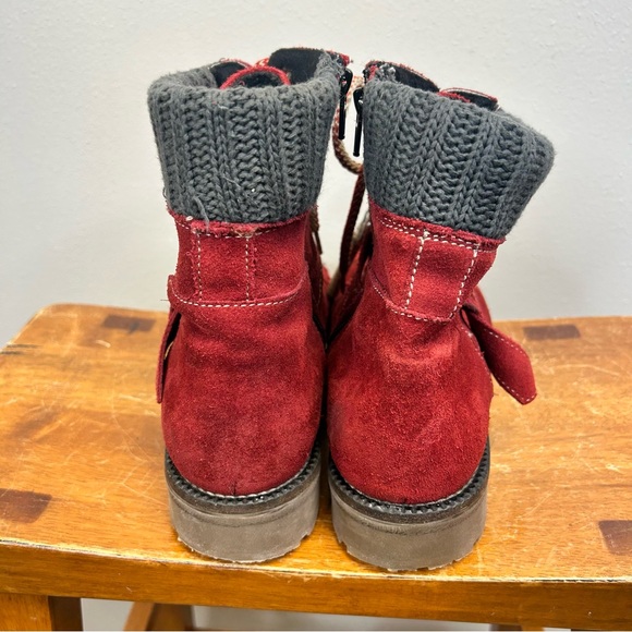 Bos. & Co. Colony Red Suede Cuff Boots Lace Up Womens 41 10 Hiking Outdoor Gorp - Picture 6 of 14